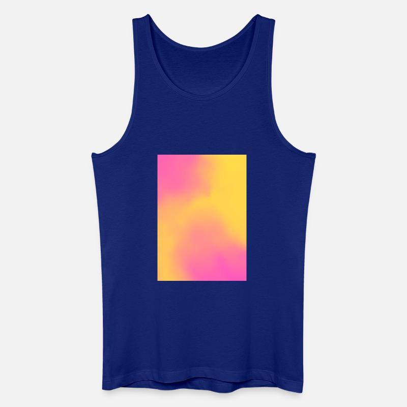 Gradient - gul pink kan tilpasses - Økologisk tanktop til mænd - kongeblå