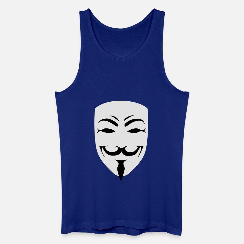 anonymous happy mask internet hack - Männer Bio Tank Top - Königsblau