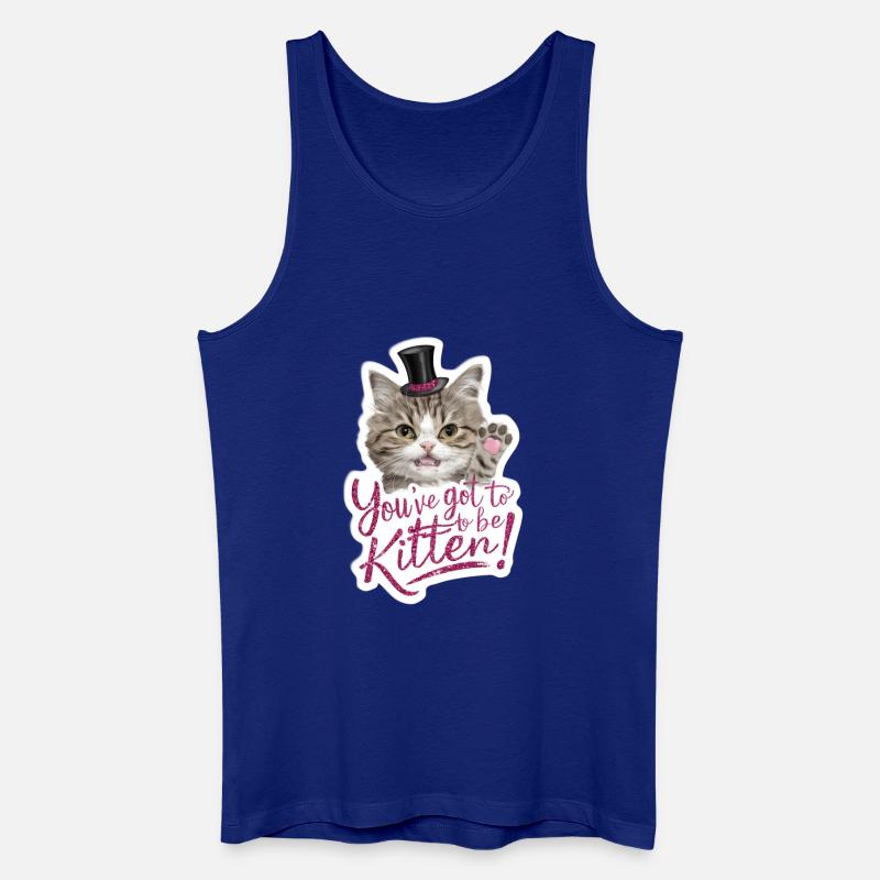 Katze - Du musst Kätzchen sein! - Männer Bio Tank Top - Königsblau