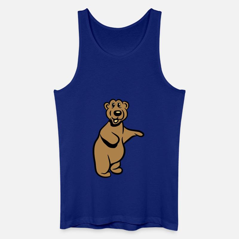 Bär witzig comic - Männer Bio Tank Top - Königsblau