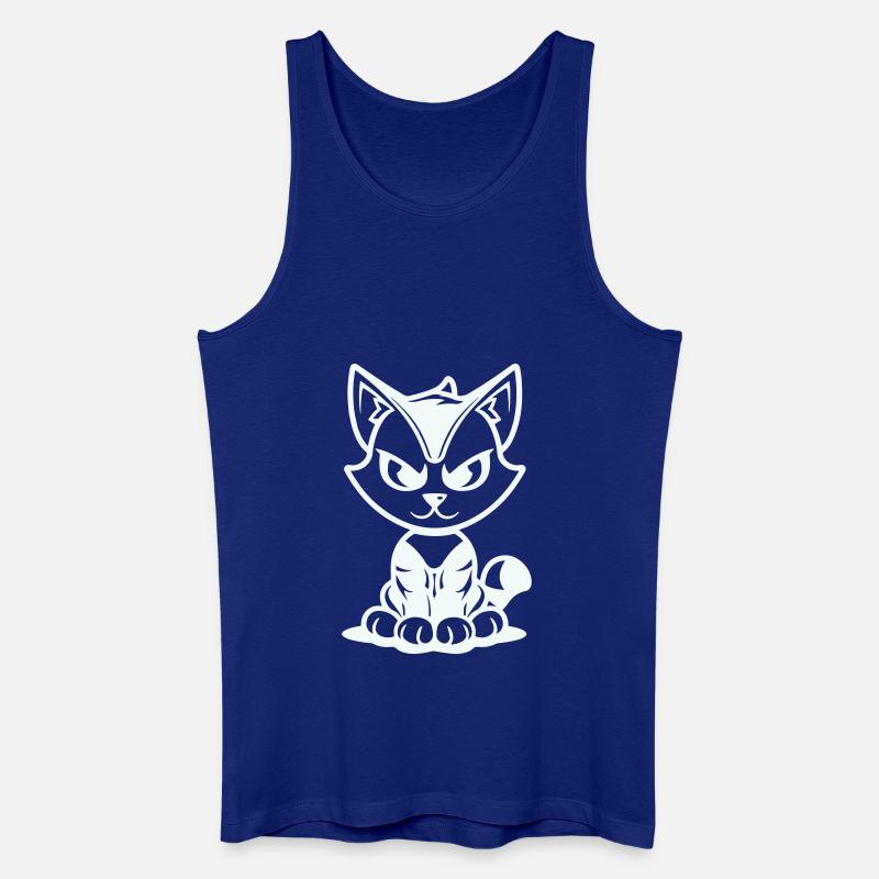 katze - Männer Bio Tank Top - Königsblau