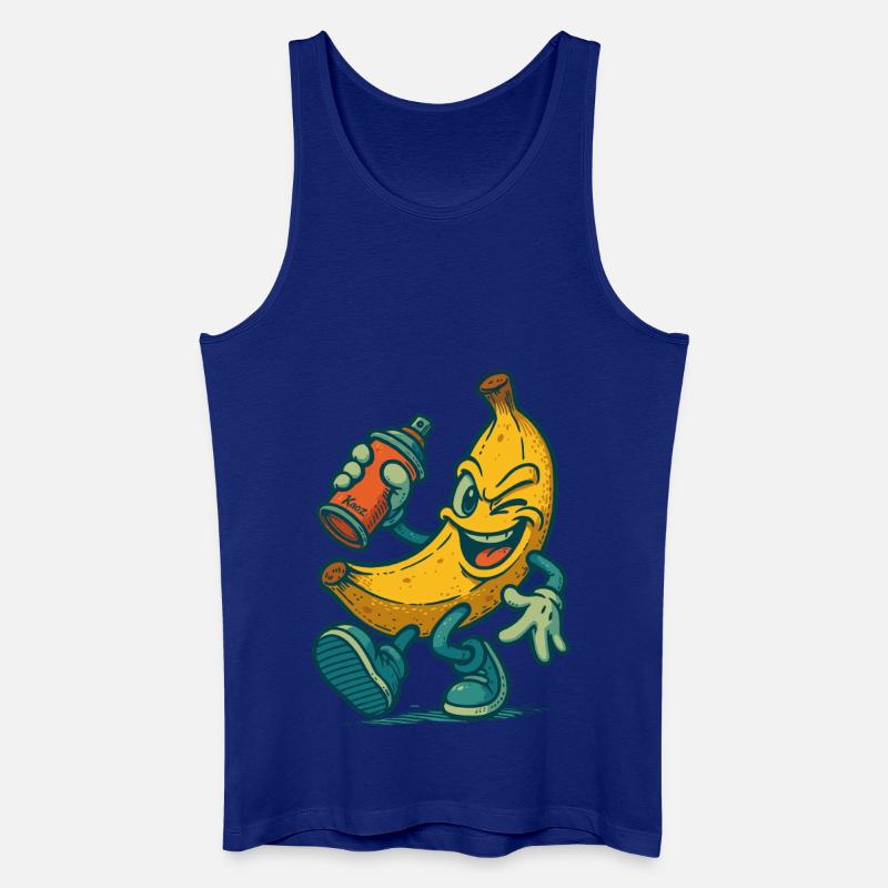 Freche Banane mit Spraydose - Männer Bio Tank Top - Königsblau