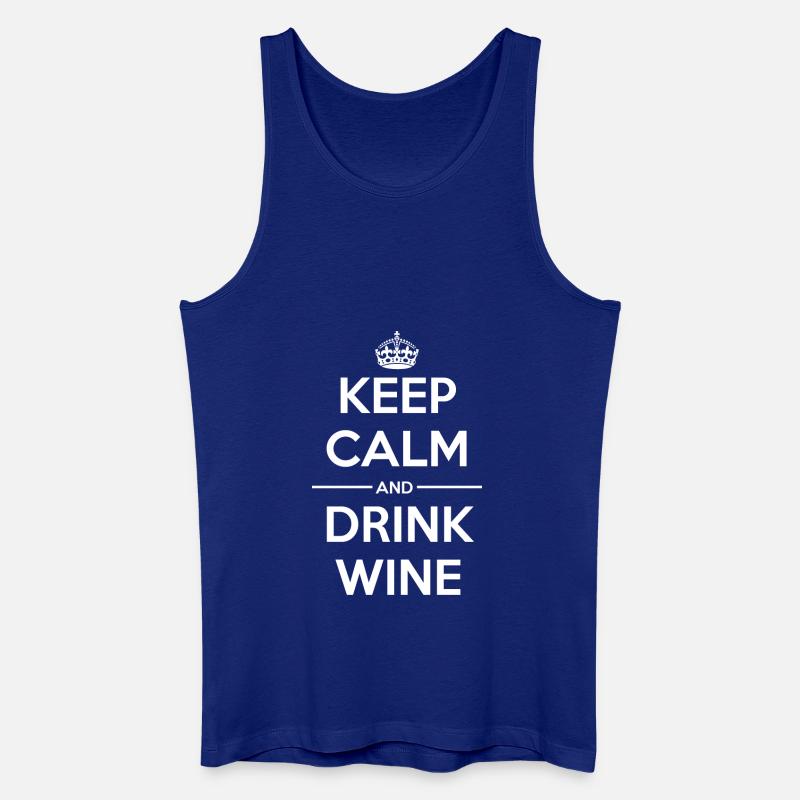 Drinks Keep calm Wine - Men’s Organic Tank Top - royal blue