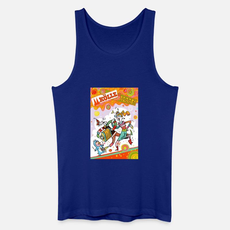 Kölner Karneval Farbenfest Alaaf - Männer Bio Tank Top - Königsblau