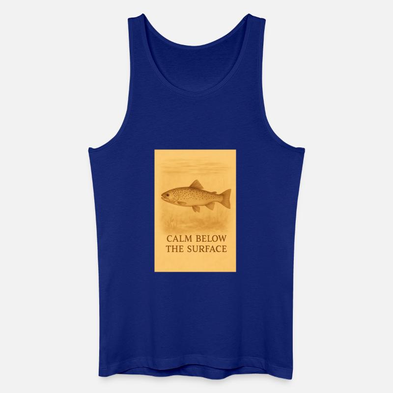 Calm Below the Surface Trout Print - Men’s Organic Tank Top - royal blue