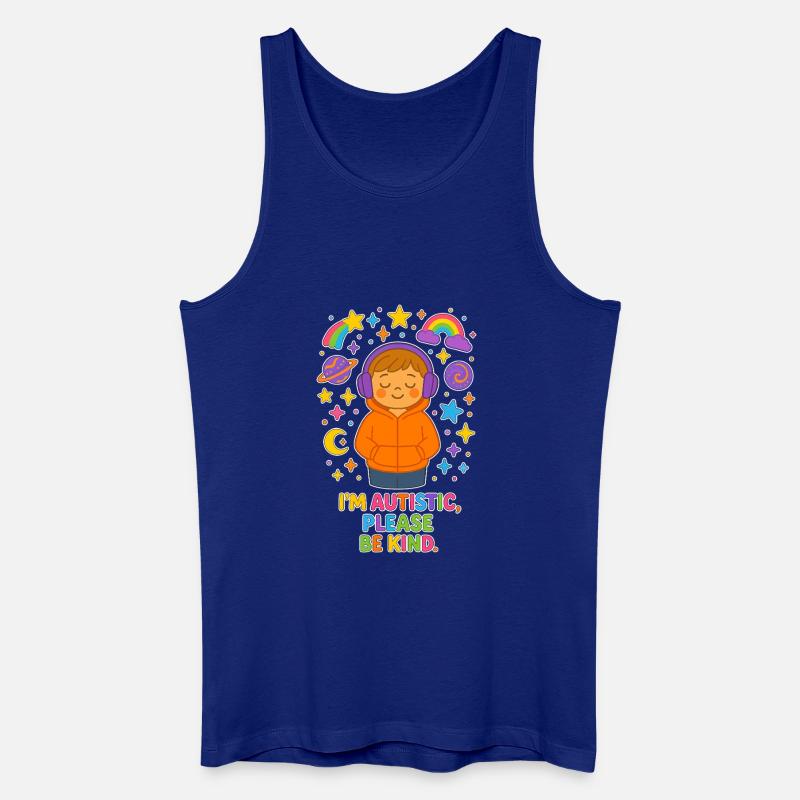 I'm Autistic Please Be Kind - Autismus Kinder - Männer Bio Tank Top - Königsblau