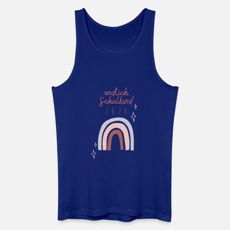 Endlich Schulkind 2026 Regenbogen Schuleinführung - Männer Bio Tank Top - Königsblau