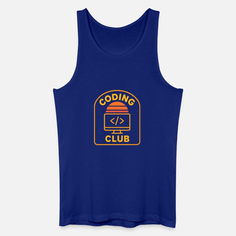 Coding Club Retro Sonnenaufgang Design - Männer Bio Tank Top - Königsblau