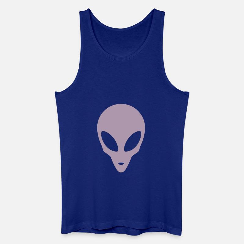 Silhouette eines Alienkopfes - Männer Bio Tank Top - Königsblau