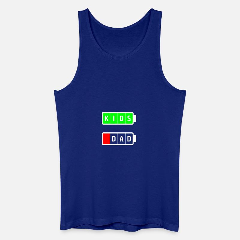 dad kids white - Männer Bio Tank Top - Königsblau