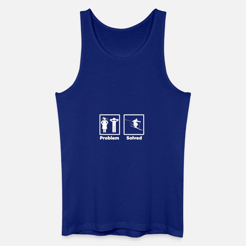problem solved skiing ski - Männer Bio Tank Top - Königsblau