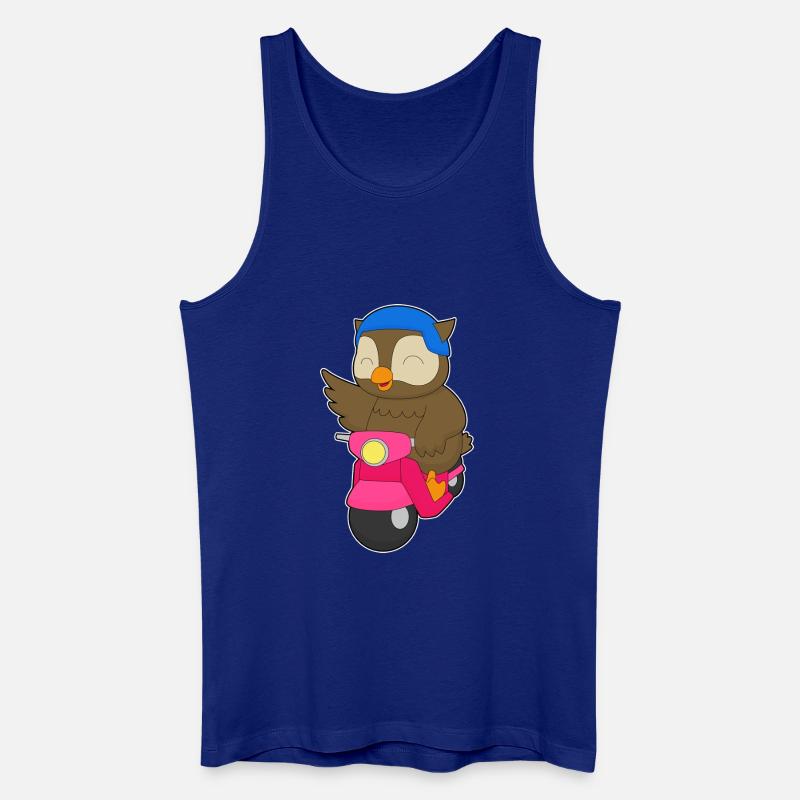 Eule Motorroller - Männer Bio Tank Top - Königsblau