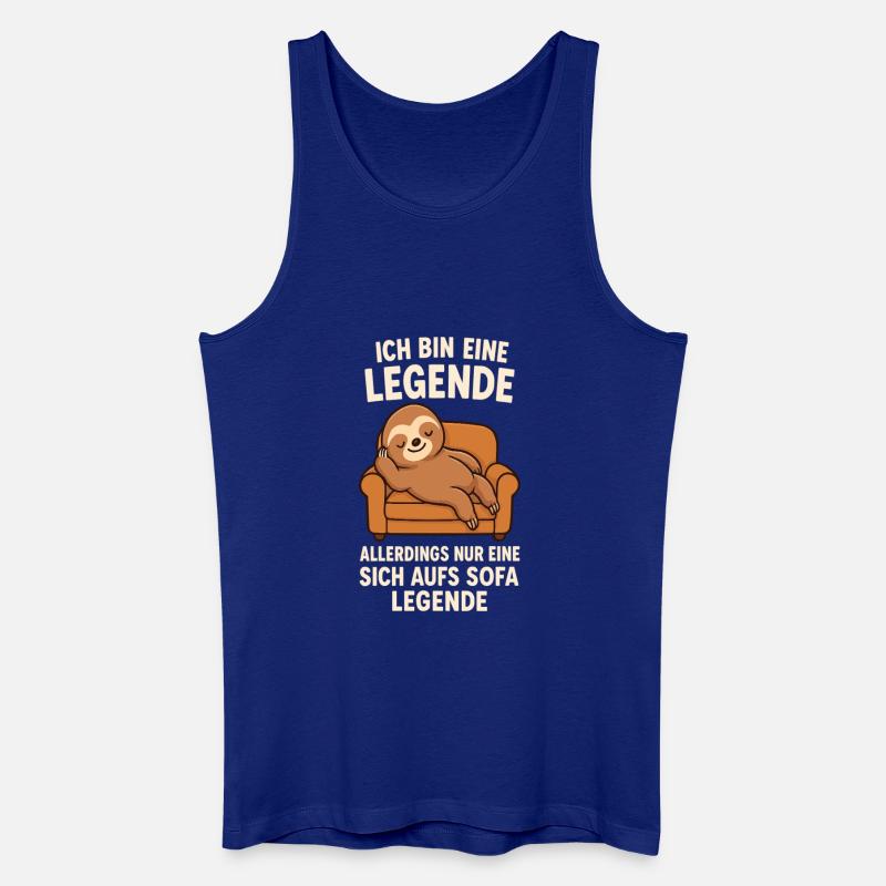 Faultier Sofa Legende Lustiger Spruch - Männer Bio Tank Top - Königsblau