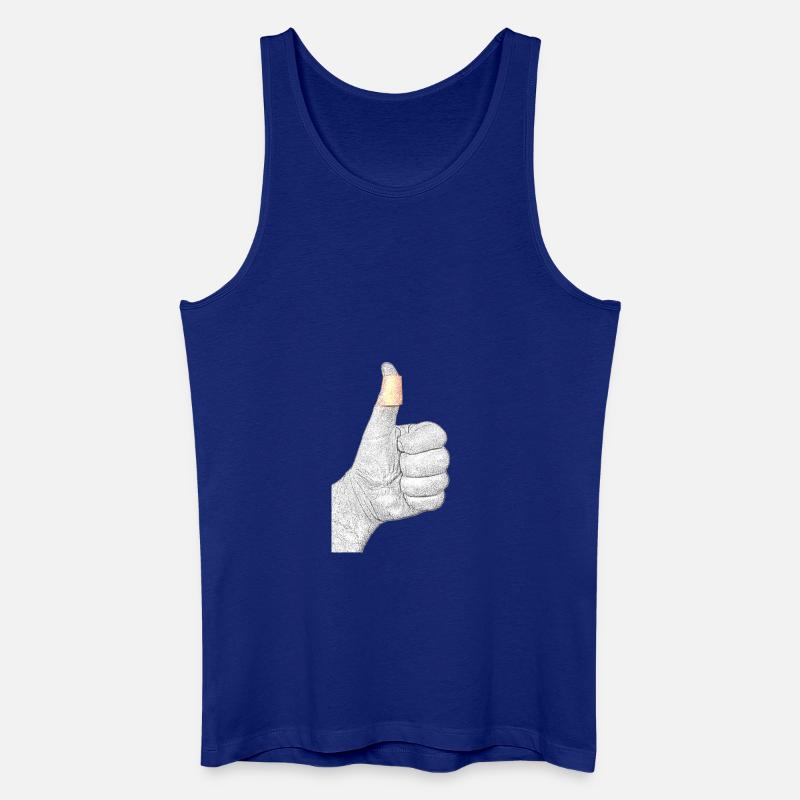 Hand mit Pflaster - Männer Bio Tank Top - Königsblau