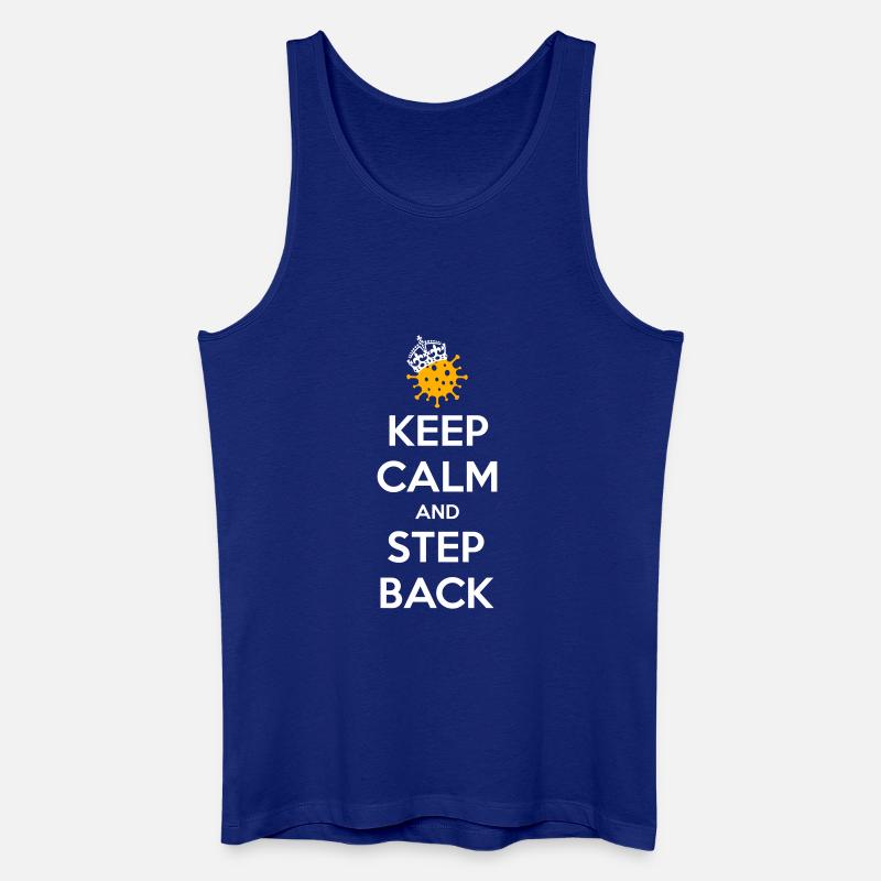 Keep calm and step back - Men’s Organic Tank Top - royal blue