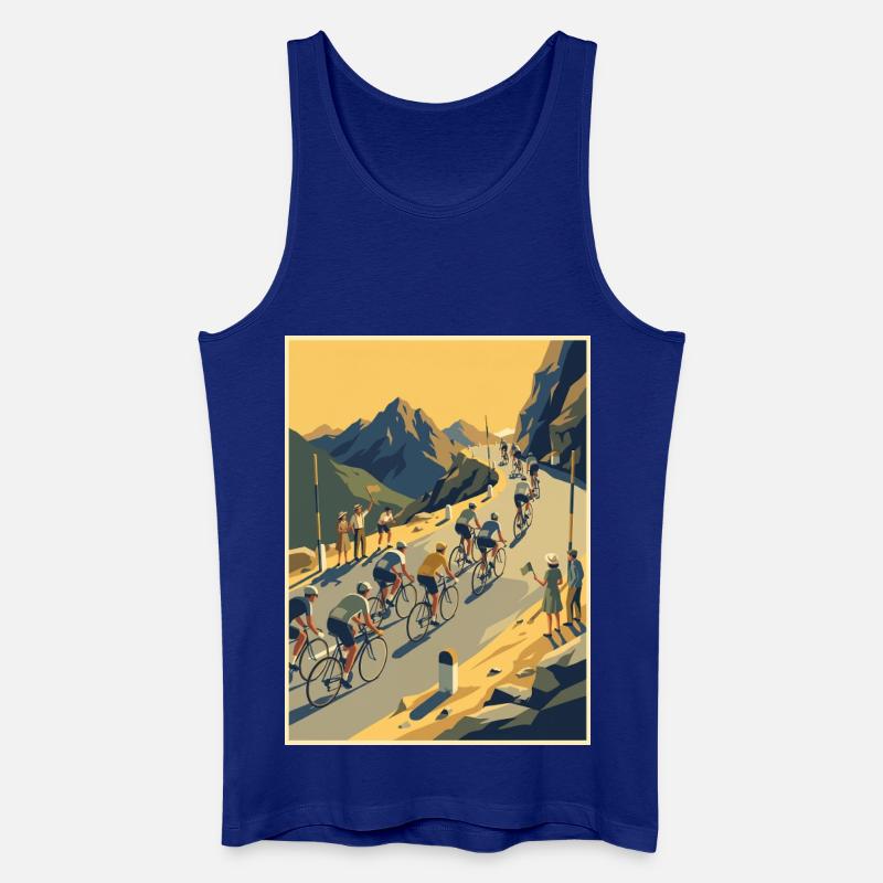 Bergaufstieg – Radfahrer-Erinnerung - Männer Bio Tank Top - Königsblau