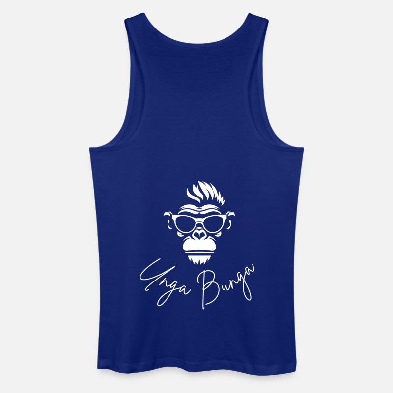 Affenkopf mit Sonnenbrille "Unga Bunga" - Männer Bio Tank Top - Königsblau