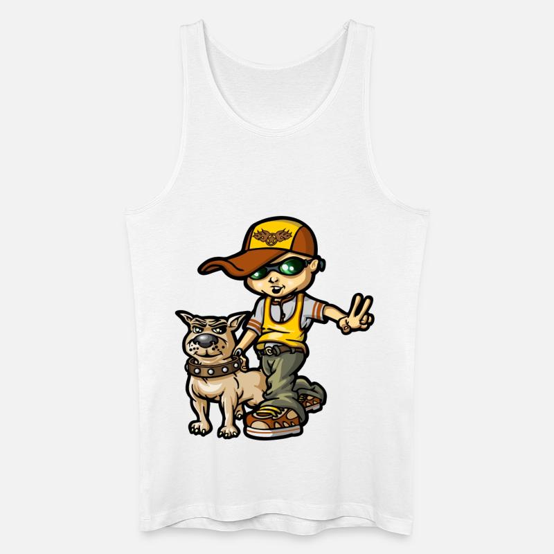 bboy und sein Hund 02 - Männer Bio Tank Top - Weiß
