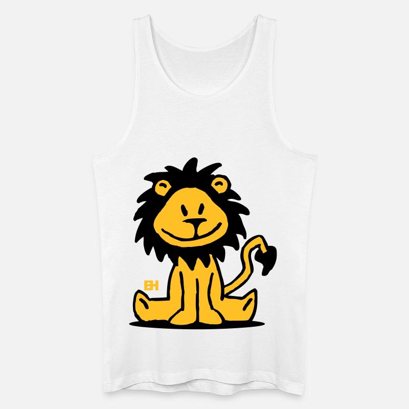 Löwe - Männer Bio Tank Top - Weiß