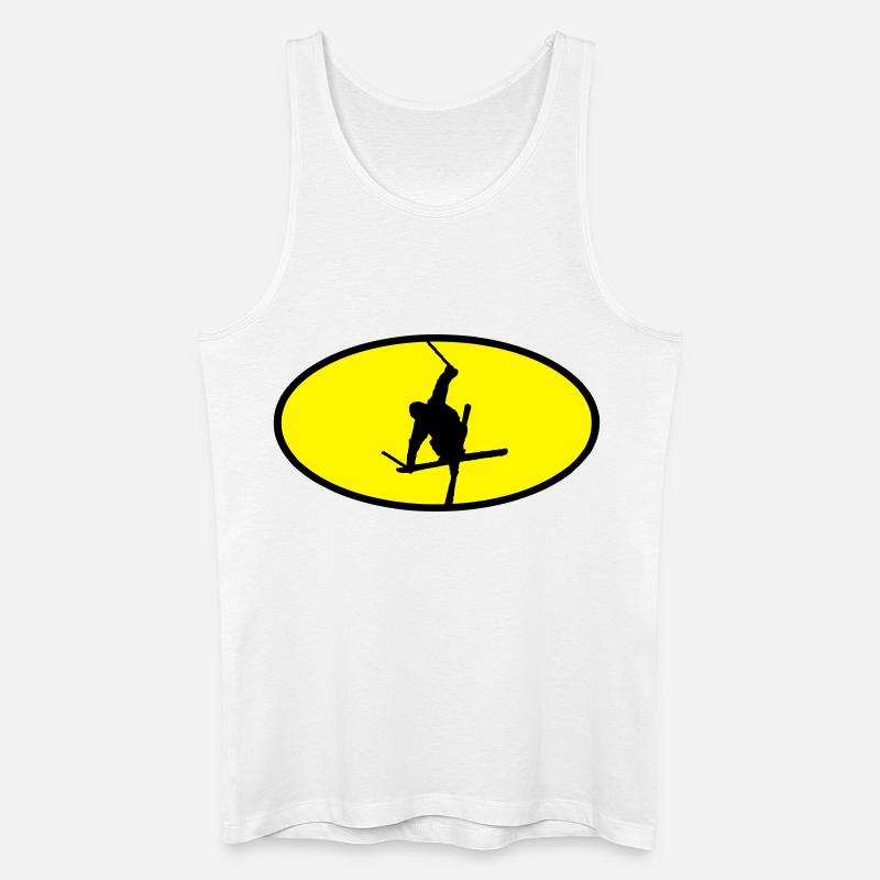 Ski Freestyle Logo - Männer Bio Tank Top - Weiß