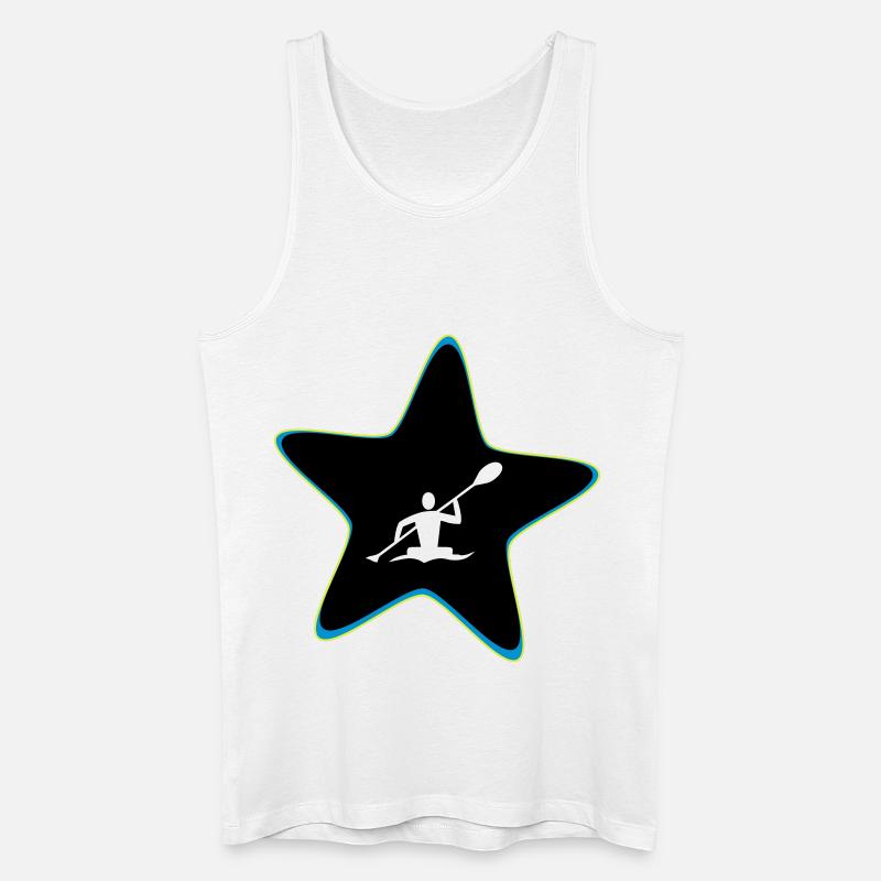 Kajak Stern - Männer Bio Tank Top - Weiß