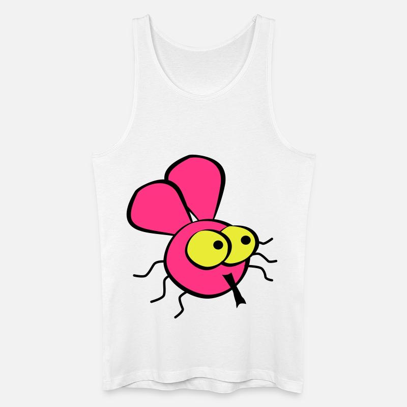 Fliege - Männer Bio Tank Top - Weiß