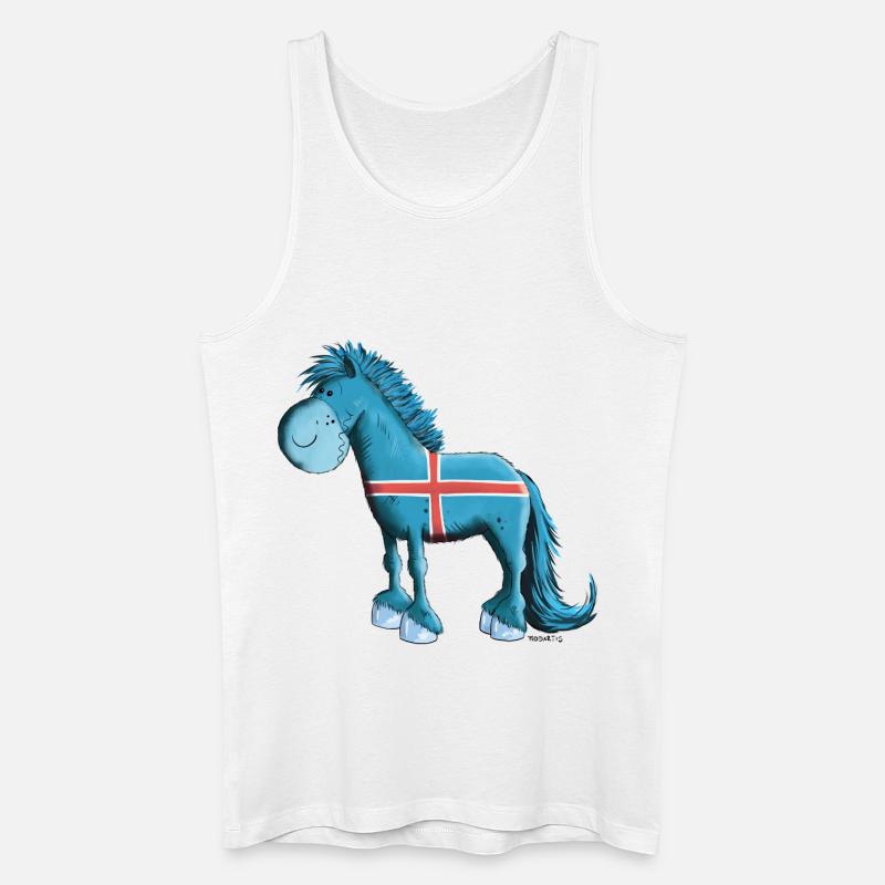Der Isländer ist da - Männer Bio Tank Top - Weiß
