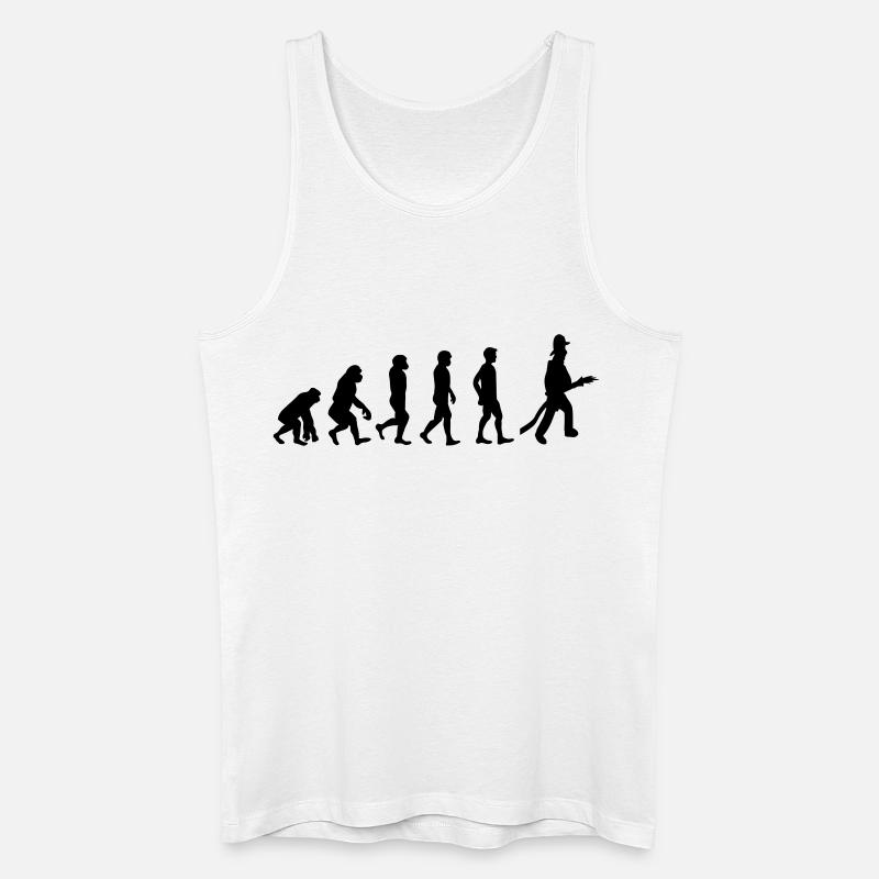 Feuerwehr Evolution - Männer Bio Tank Top - Weiß