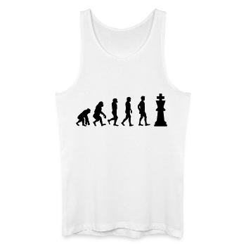 Schach Evolution - Männer Bio Tank Top - Weiß - Vorne