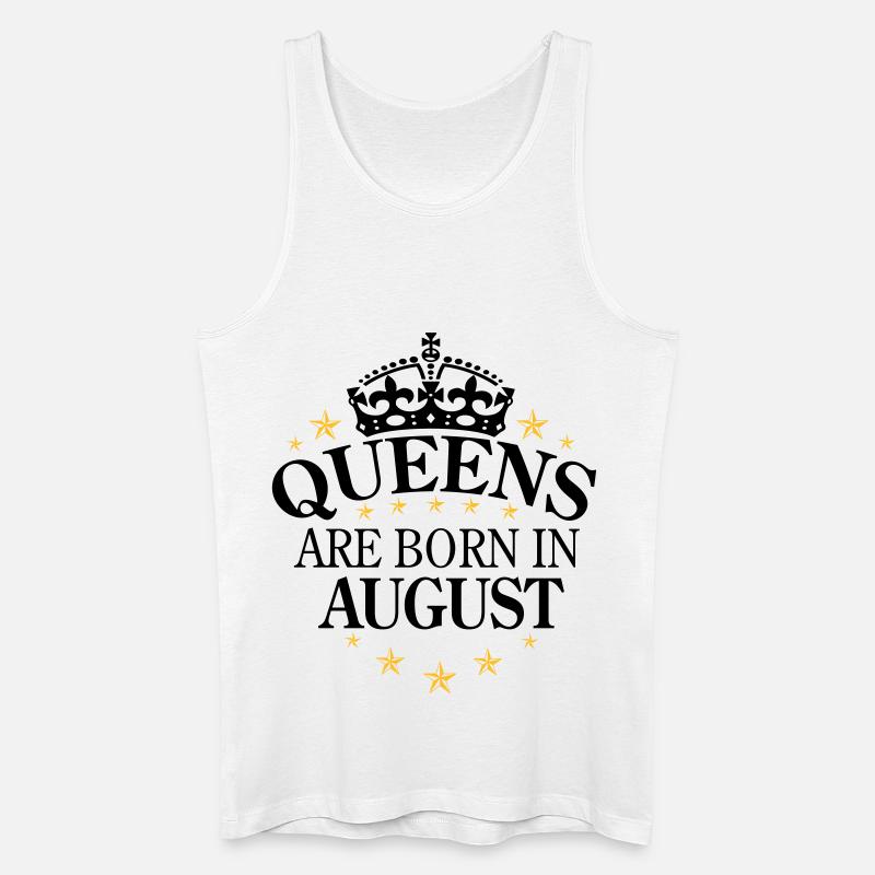 Queens August - Männer Bio Tank Top - Weiß
