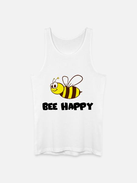 Bee happy - Débardeur bio Homme - blanc