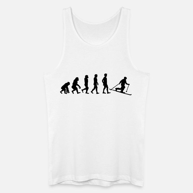 Evolution Telemark - Männer Bio Tank Top - Weiß