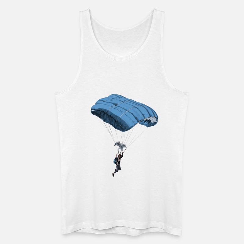 Fallschirmspringer - Männer Bio Tank Top - Weiß