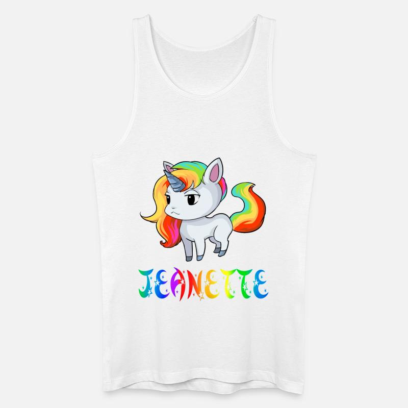 Jeanette Einhorn - Männer Bio Tank Top - Weiß