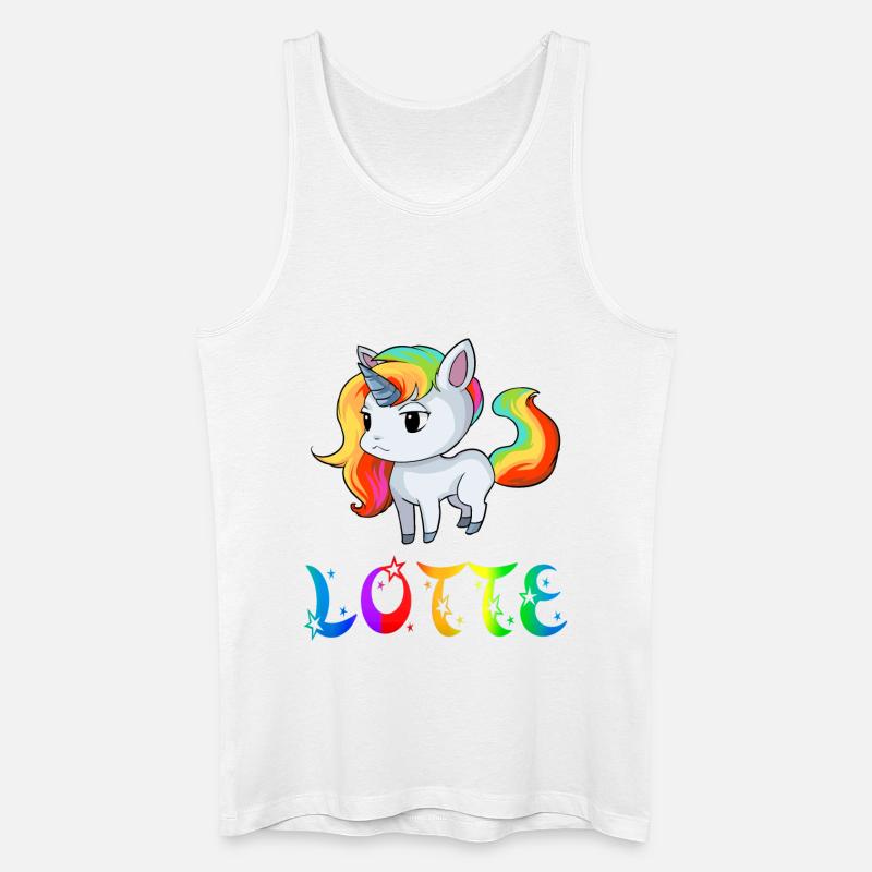 Lotte Einhorn - Männer Bio Tank Top - Weiß