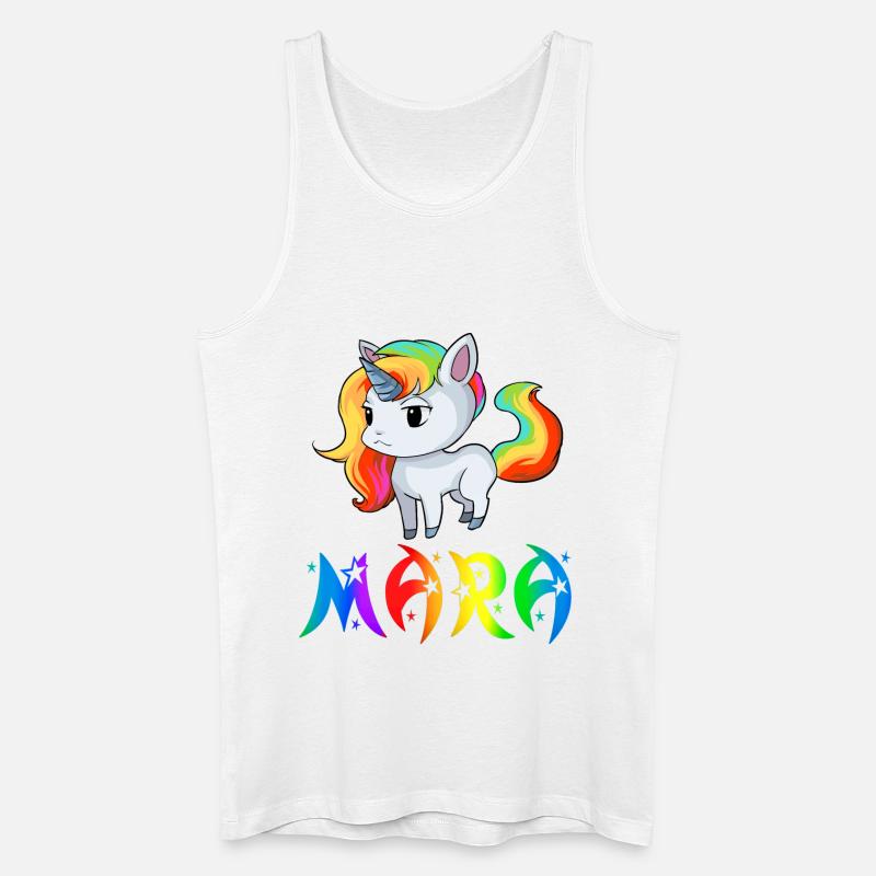 Mara Einhorn - Männer Bio Tank Top - Weiß