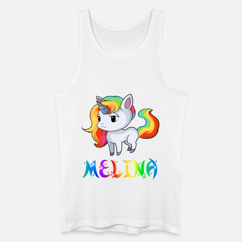 Melina Einhorn - Männer Bio Tank Top - Weiß