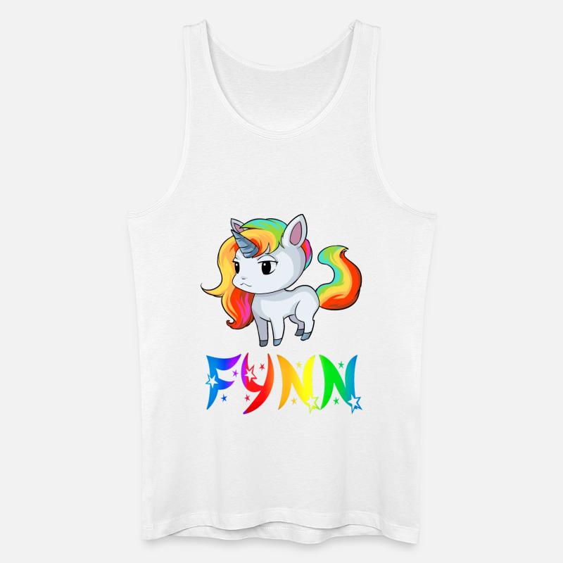 Fynn Einhorn - Männer Bio Tank Top - Weiß