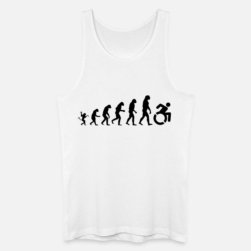 Evolution des Rollstuhls * - Männer Bio Tank Top - Weiß