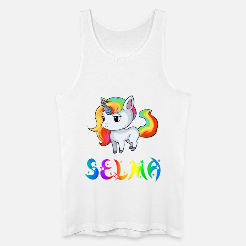 Einhorn Selma - Männer Bio Tank Top - Weiß