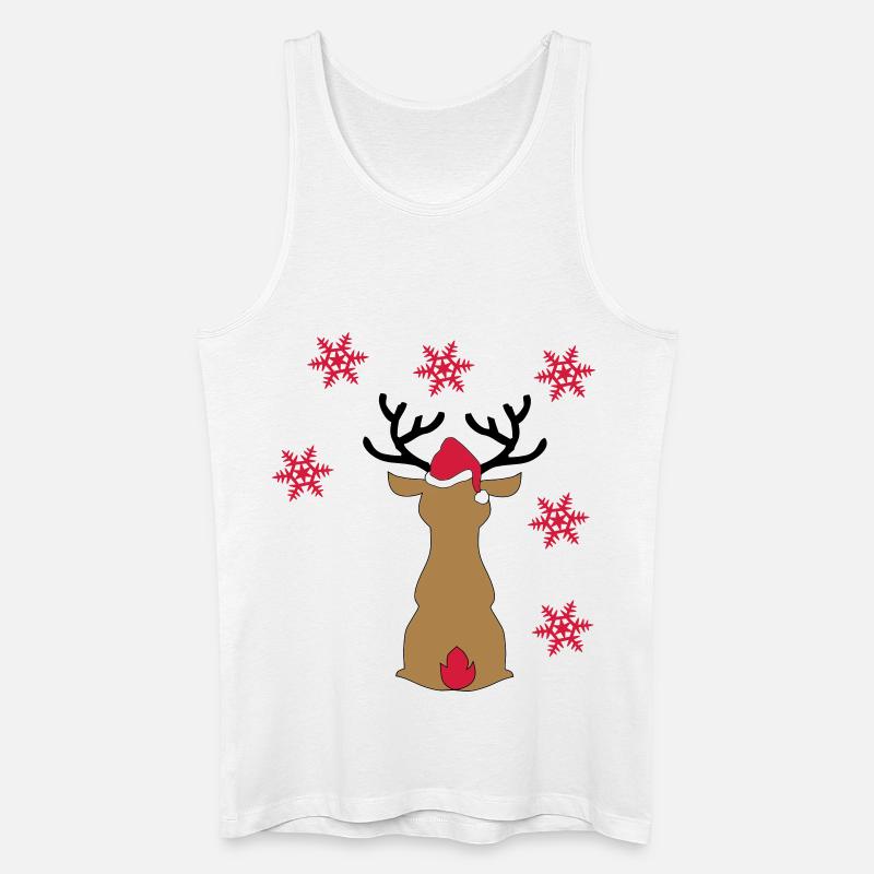 Elch - Männer Bio Tank Top - Weiß