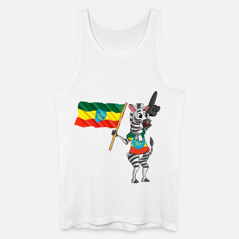 Äthiopier Zebra - Männer Bio Tank Top - Weiß