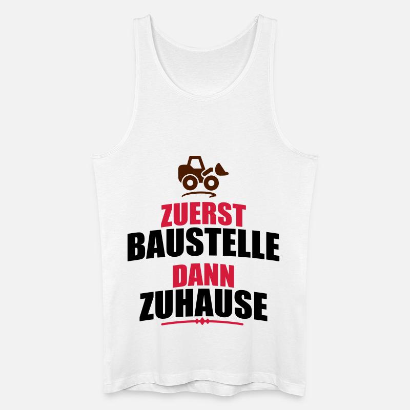 Baustelle - Männer Bio Tank Top - Weiß