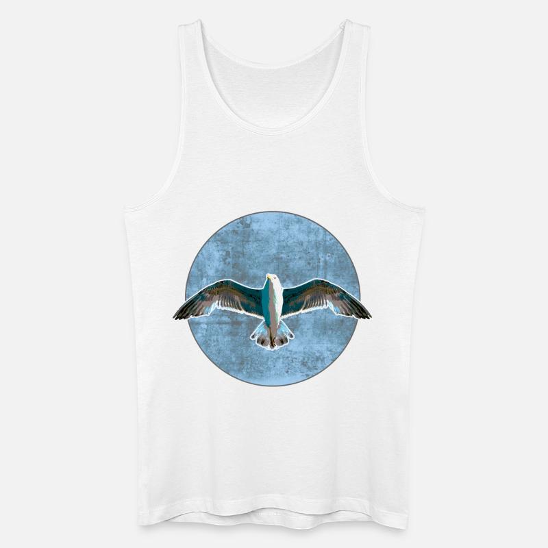 Möwe - Männer Bio Tank Top - Weiß