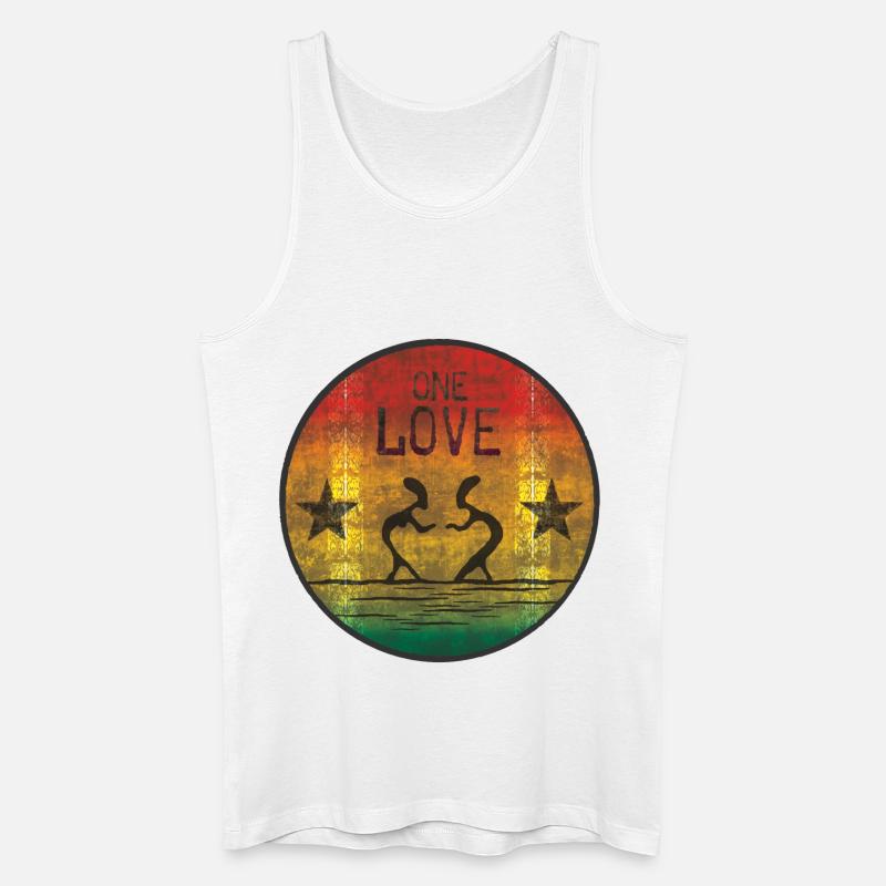 one love reggae - Männer Bio Tank Top - Weiß