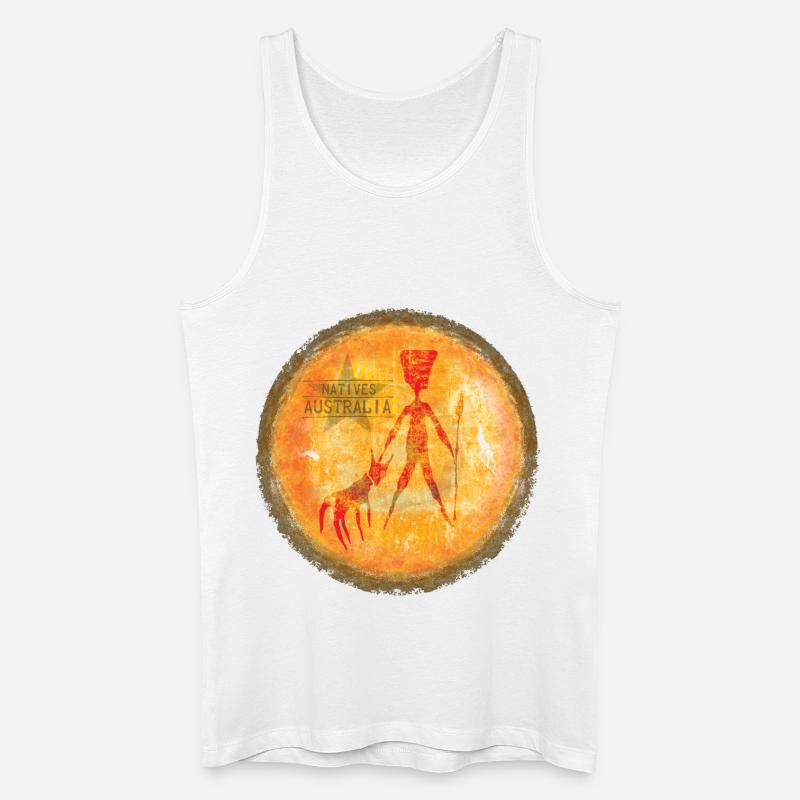 Aboriginal Kunstafari Australien - Männer Bio Tank Top - Weiß