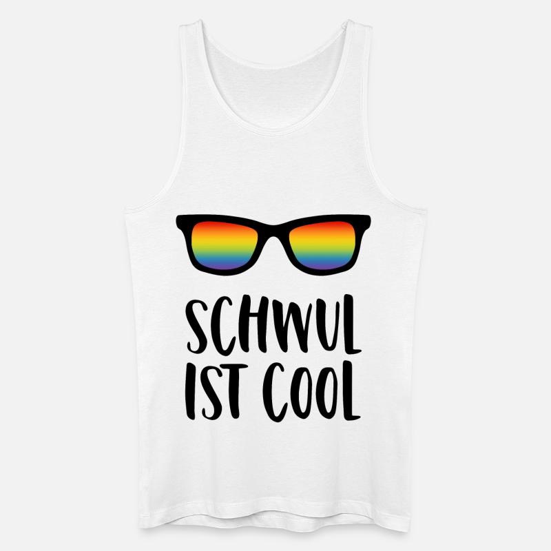 Schwul ist cool - Männer Bio Tank Top - Weiß