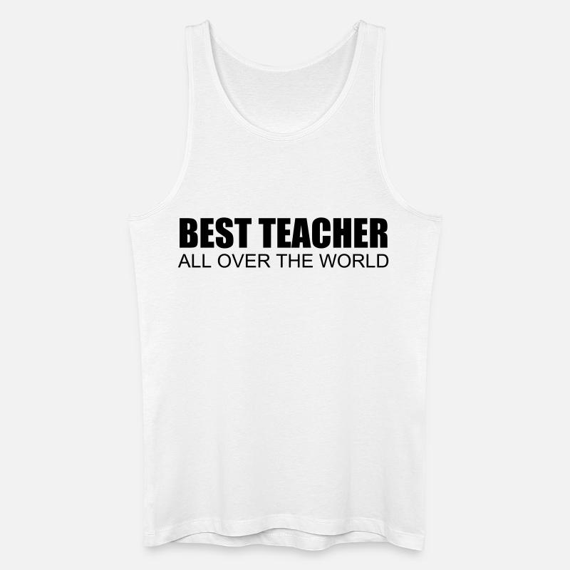 meilleur professeur du monde entier - Débardeur bio Homme - blanc