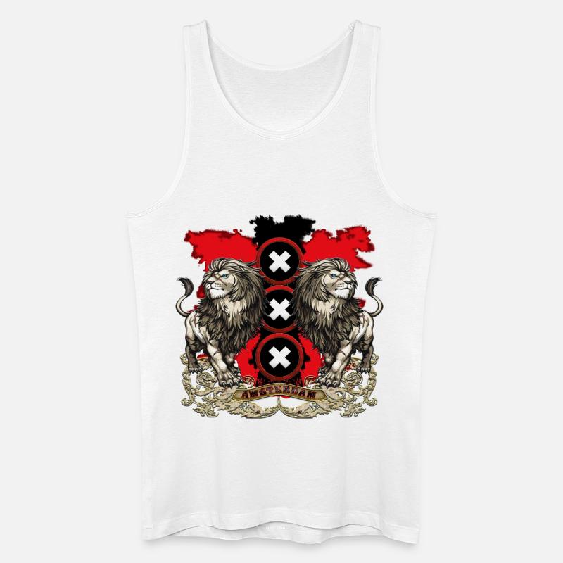 Amsterdam-Wappen 2018 weiß - Männer Bio Tank Top - Weiß