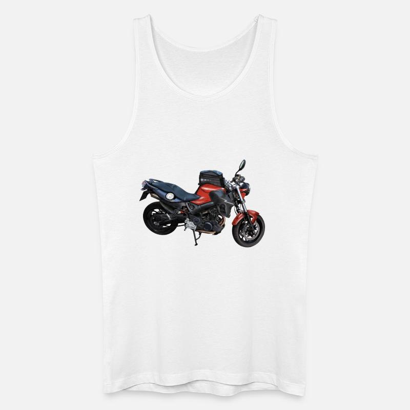 Motorrad - Männer Bio Tank Top - Weiß